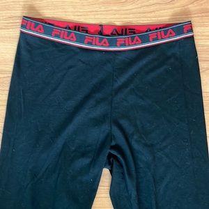 FILA Black Leggings Baselayer w/ Logo Band